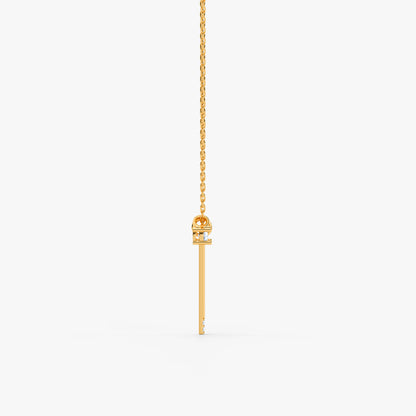 Personalised Gold Aegina Lab Grown Diamond Initial Pendant