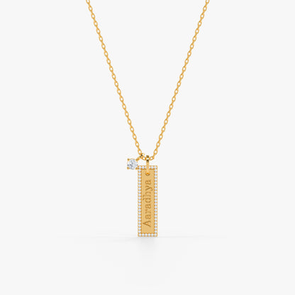 Personalised Gold Erato Lab Grown Diamond Initial Pendant