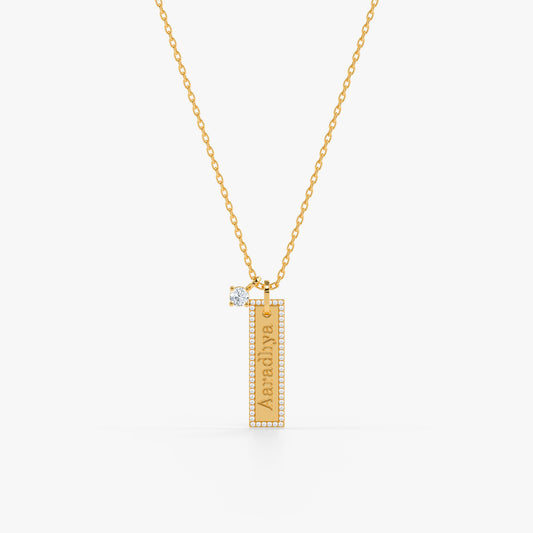 Personalised Gold Erato Lab Grown Diamond Initial Pendant