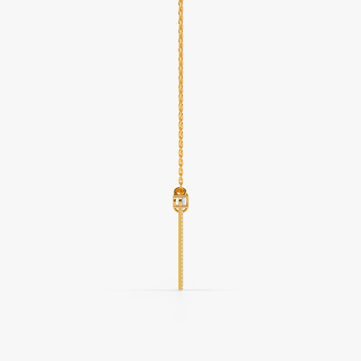 Personalised Gold Erato Lab Grown Diamond Initial Pendant
