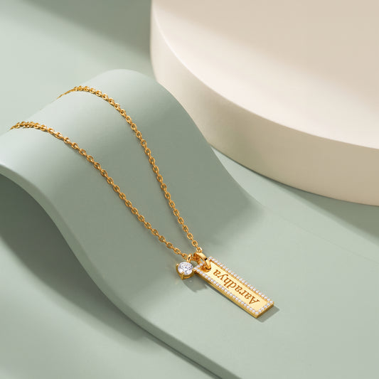 Personalised Gold Erato Lab Grown Diamond Initial Pendant