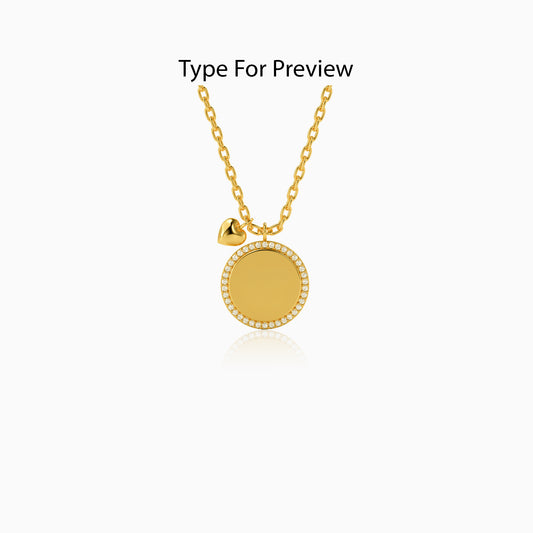 Personalised Gold Bonding Lab Grown Diamond Pendant (9K)