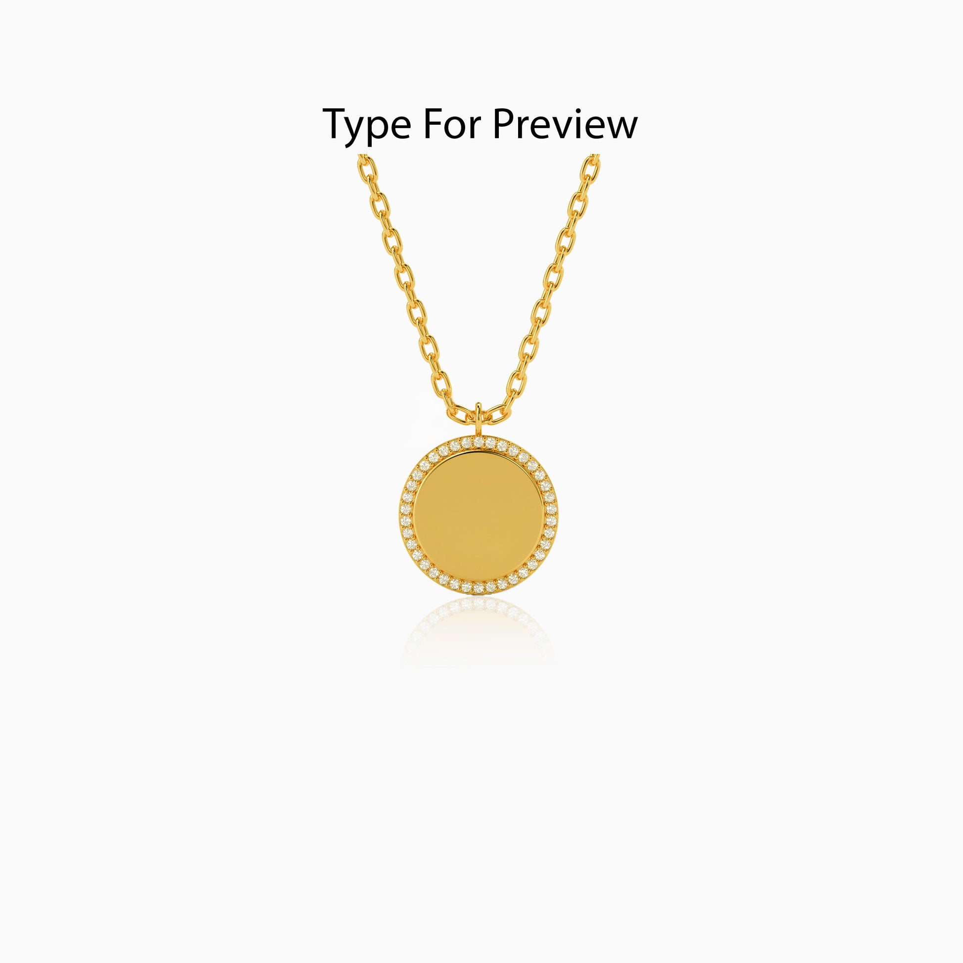 Personalised Gold Bonding Lab Grown Diamond Pendant (9K)
