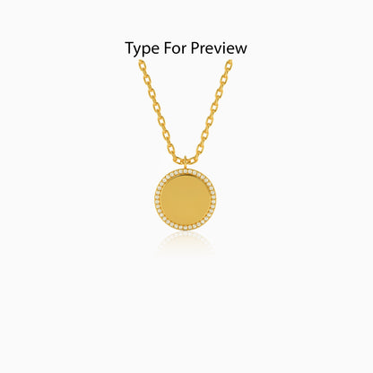 Personalised Gold Bonding Lab Grown Diamond Pendant (9K)