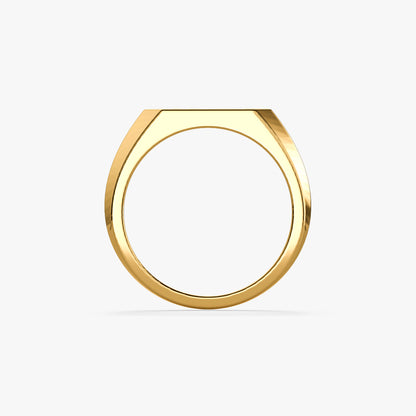 Personalised Gold Lucina Lab Grown Diamond Initial Ring (Size 12)