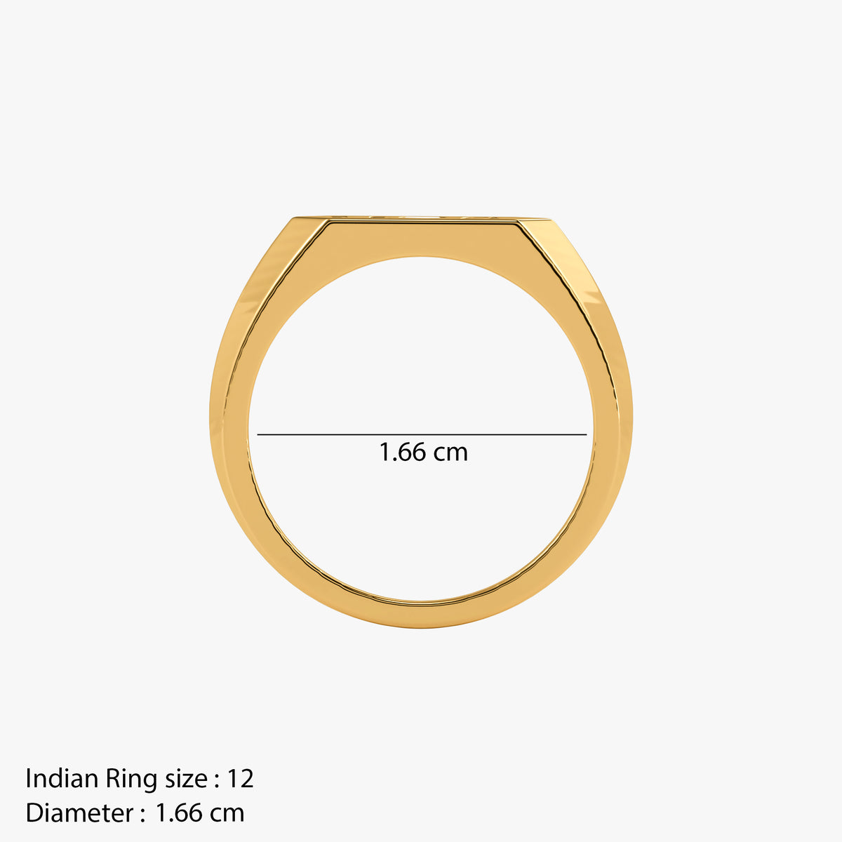 Personalised Gold Lucina Lab Grown Diamond Initial Ring (Size 12)