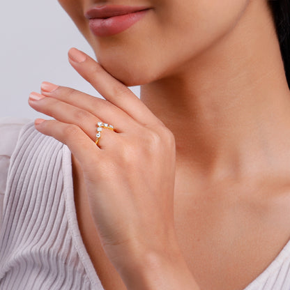 Gold Diadem Lab Grown Diamond Vanki Ring