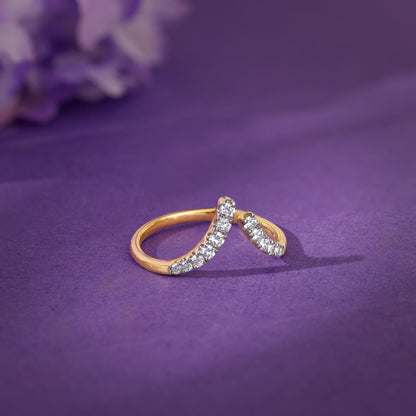 Gold Lunara Lab Grown Diamond Vanki Ring