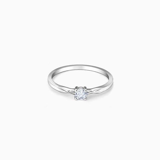 White Gold Precious Memories Solitaire Diamond Ring