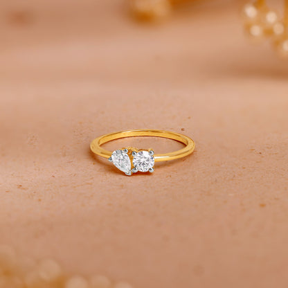 Gold Heartline Lab Grown Diamond Ring