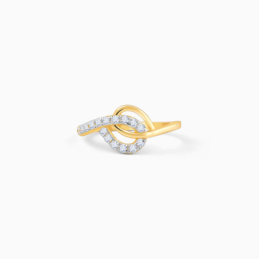 Gold Interlocking Lab Grown Diamond Ring