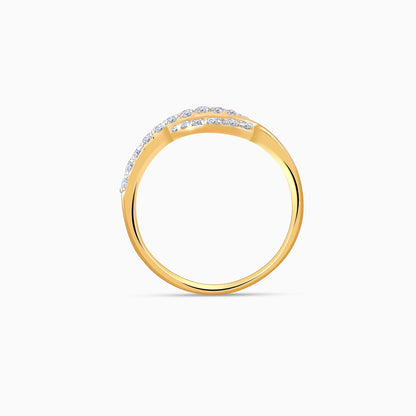 Gold Interlocking Lab Grown Diamond Ring