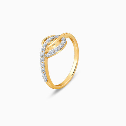 Gold Interlocking Lab Grown Diamond Ring