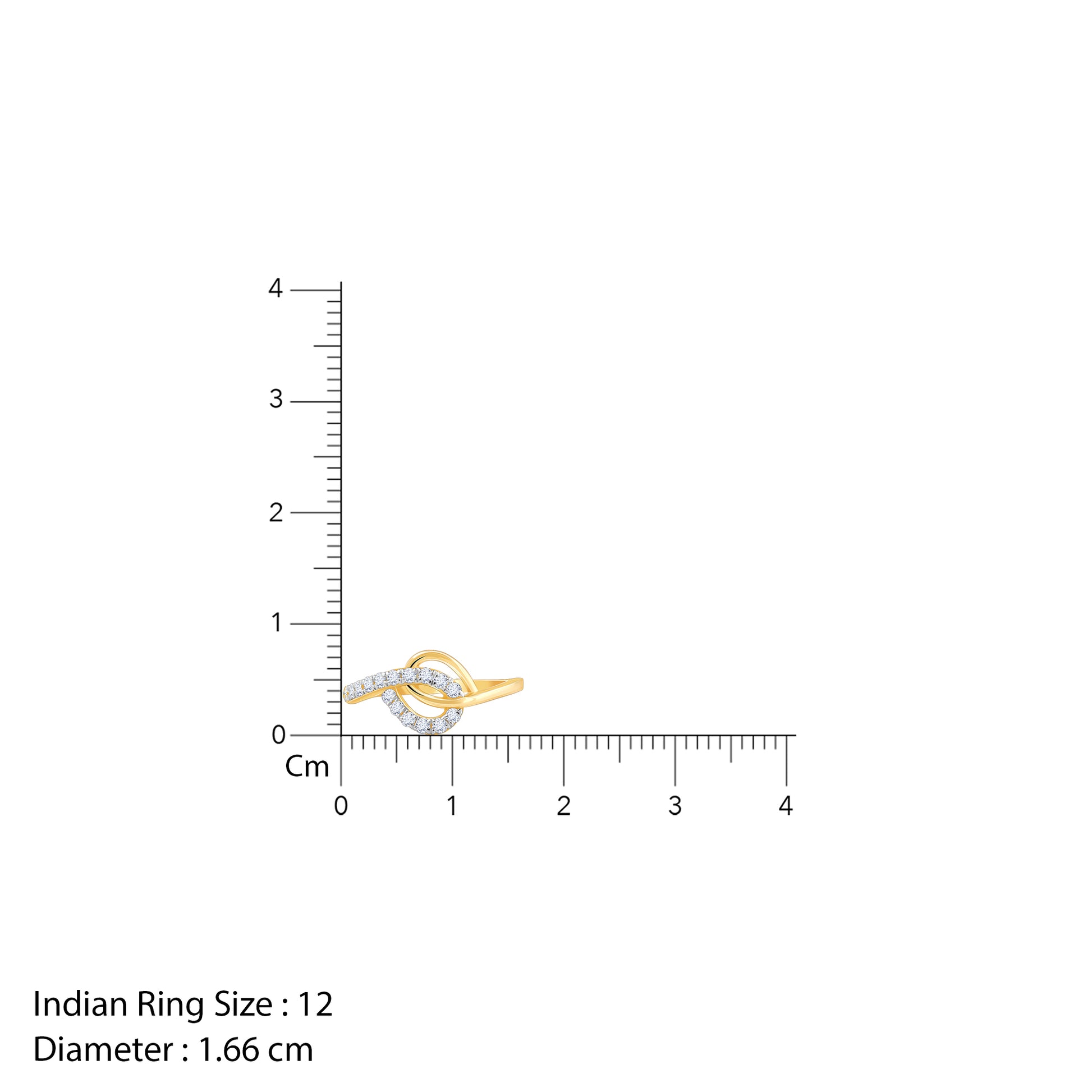 Gold Interlocking Lab Grown Diamond Ring