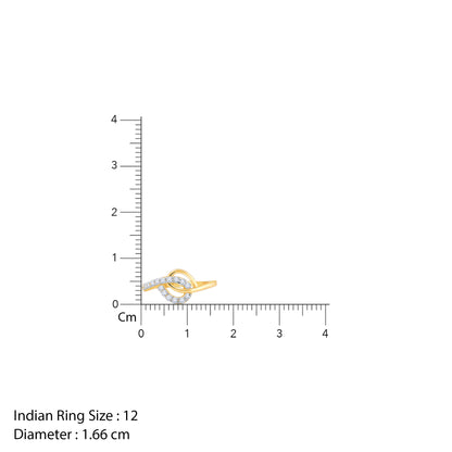 Gold Interlocking Lab Grown Diamond Ring