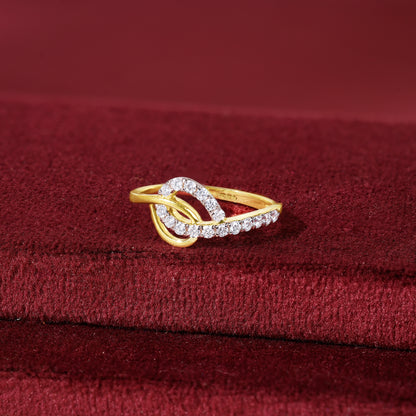 Gold Interlocking Lab Grown Diamond Ring