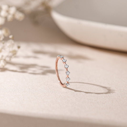 Rose Gold Halo Diamond Ring