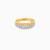 Gold Faux Stack Bezel Lab Grown Diamond Ring