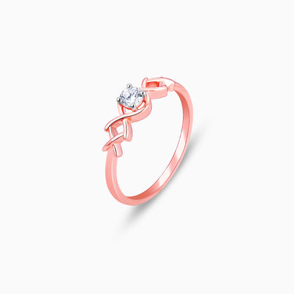 Rose Gold Timeless Grace Solitaire Diamond Ring