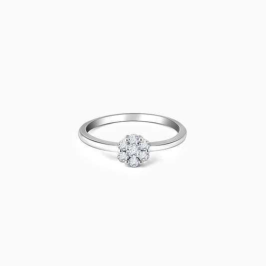 White Gold Tender Romance Diamond Ring