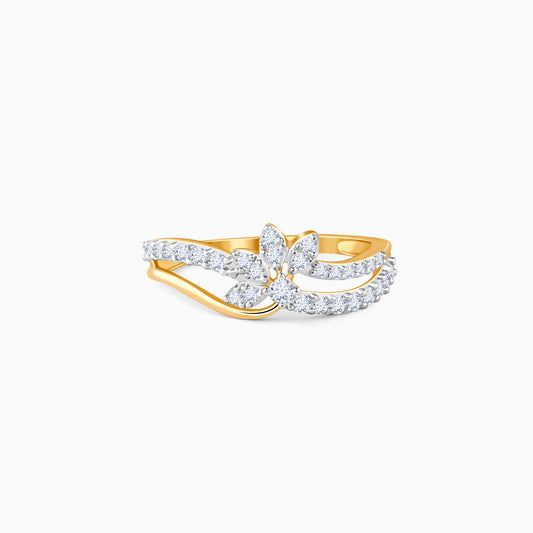 Gold Flora Lab Grown Diamond Ring