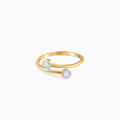 Gold Bypass Lab Grown Diamond Ring