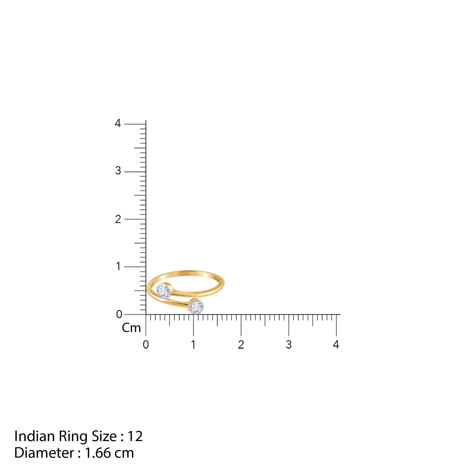 Gold Bypass Lab Grown Diamond Ring