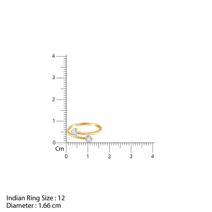 Gold Bypass Lab Grown Diamond Ring