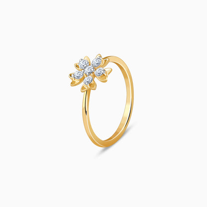 Gold Blooming Lab Grown Diamond Ring