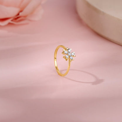Gold Blooming Lab Grown Diamond Ring