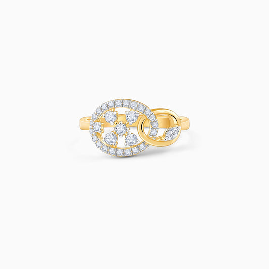 Gold Dual Loop Lab Grown Diamond Ring