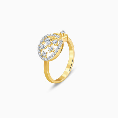 Gold Dual Loop Lab Grown Diamond Ring