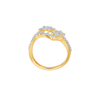 Gold Floral Vibe Lab Grown Diamond Ring