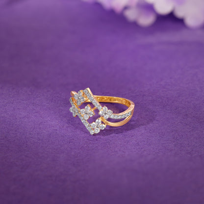 Gold Floral Vibe Lab Grown Diamond Ring