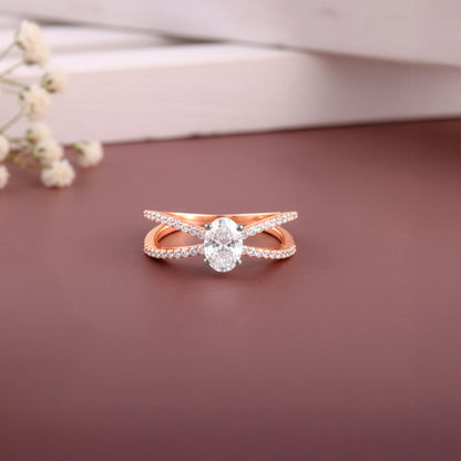 Rose Gold Twilight Celeste Lab Grown Diamond Ring