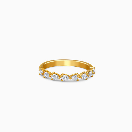 Gold Halo Line Lab Grown Diamond Ring (Size 12)