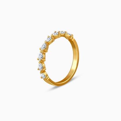 Gold Halo Line Lab Grown Diamond Ring (Size 12)