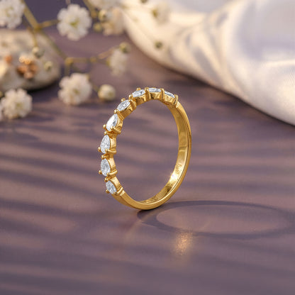 Gold Halo Line Lab Grown Diamond Ring (Size 12)