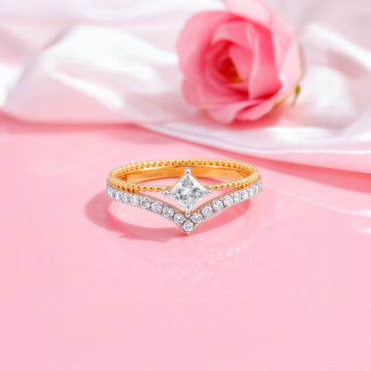 Gold Enigma Layered Lab Grown Diamond Ring