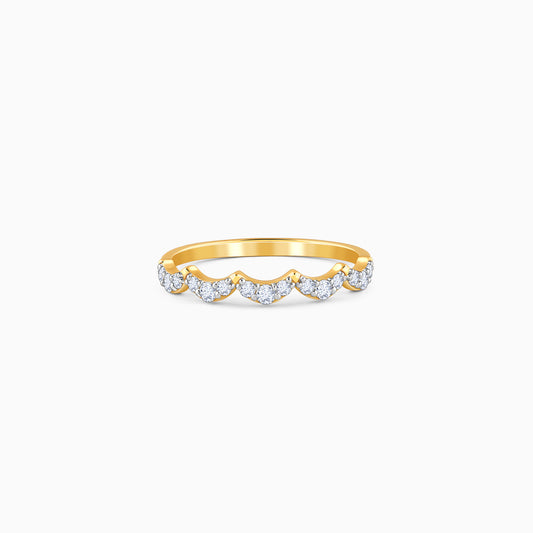 Gold Wavy Wonder Lab Grown Diamond Ring