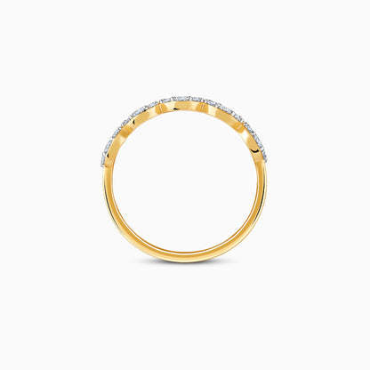Gold Wavy Wonder Lab Grown Diamond Ring