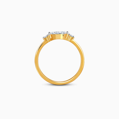 Gold Solara Oval Lab Grown Diamond Ring