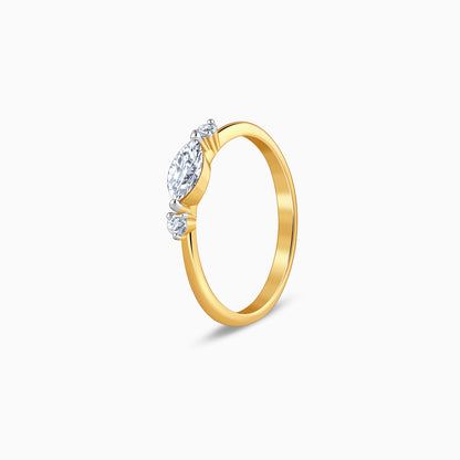Gold Solara Oval Lab Grown Diamond Ring