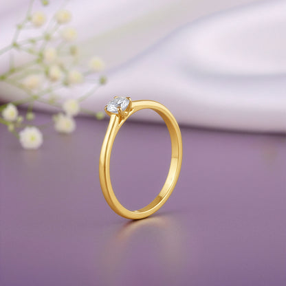 Gold Lucente Lab Grown Diamond Ring
