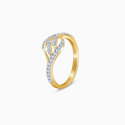 Gold Wavelet Lab Grown Diamond Ring