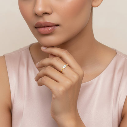 Gold Duosol Lab Grown Diamond Ring