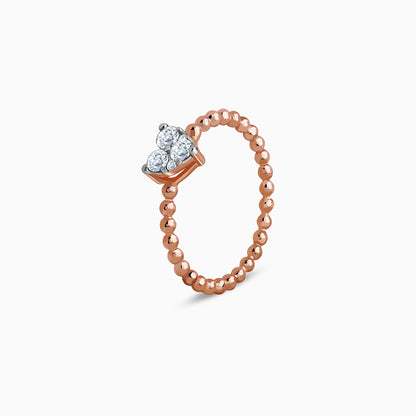 Rose Gold Heart Solitaire Lab Grown Diamond Ring