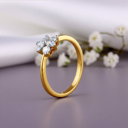 Gold Radiapetal Lab Grown Diamond Ring