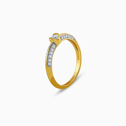 Gold Pave Lab Grown Diamond Ring