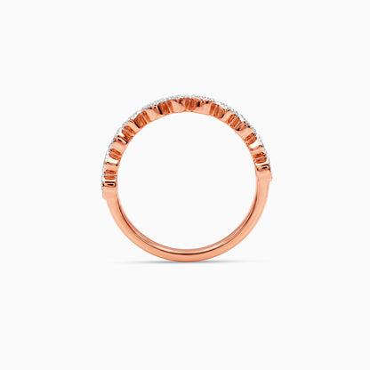 Rose Gold Riviera Lineaire Lab Grown Diamond Ring (Size 12)
